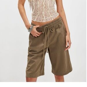 Free People Saylor Poplin Pull-On Shorts